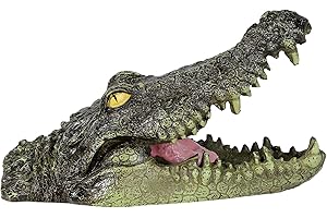 BIAYXMS Pond Floating Alligator Head Decoy, Outdoor Pools Float Fake Gator Head Deterrent Ducks, Crocodile Head for Decorations Pool Alligator Decoy (8.7*4.3In, C1)