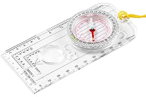 Eyeskey Multifunctional Military Sighting Navigation Compass with Inclinometer | Impact Resistant & Waterproof Compass for Hiking, Camping
