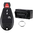 X AUTOHAUX M3N5WY783X Keyless Entry Remote Key Fob for Dodge Challenger Charger for Ram 1500 2500 3500 08-2012 with Chip 4 Bu