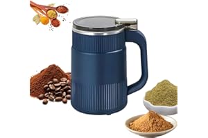 Huitban Electric Coffee Grinders，150-300w Blue Spice Grinder, One-Button Operation to Grinder Coffee Beans, Spices, Dry Herbs, Nuts, etc.1 Plastic Brush and 1 Plastic Spoon Included