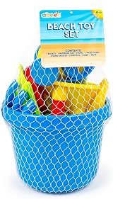 abeec Beach Bucket Set 13pc Sand & Water Toys Shovels Molds Bowl Wheel view 5