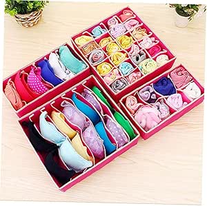 BYFRI 4 Piezas de Ropa Interior de Almacenamiento Caja del Sujetador