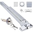 COOLOUS Door Push Bar Panic Exit Device - Stainless Steel Lever With Key Emergency Lock - Commercial Handle Hardware for Wood & Metal Doors