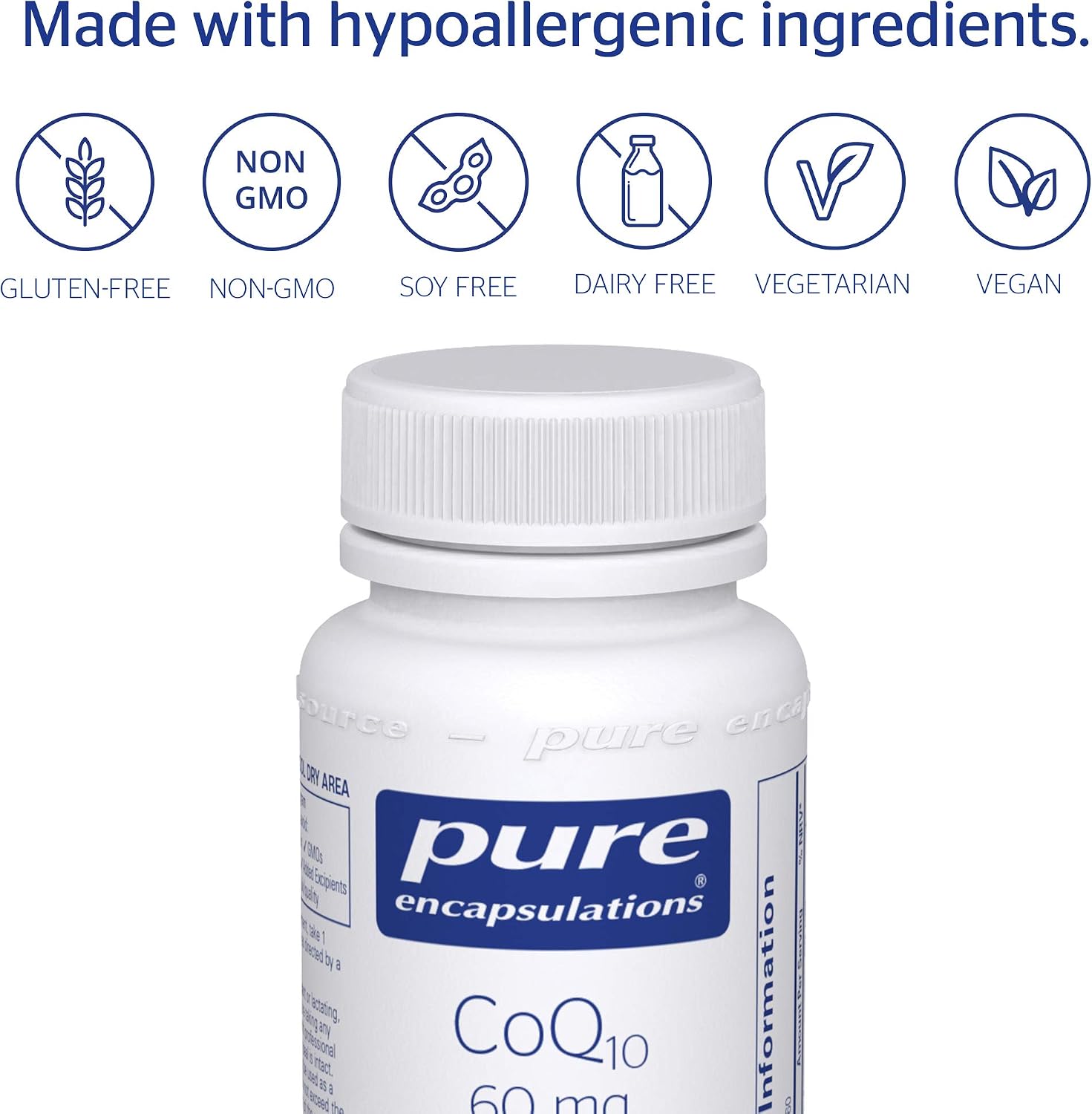 Pure Encapsulations CoQ10 60mg - Natural and Bio-Identical Fermented Coenzyme Q10-60 Capsules, 60 count (Pack of 1) - Image 5