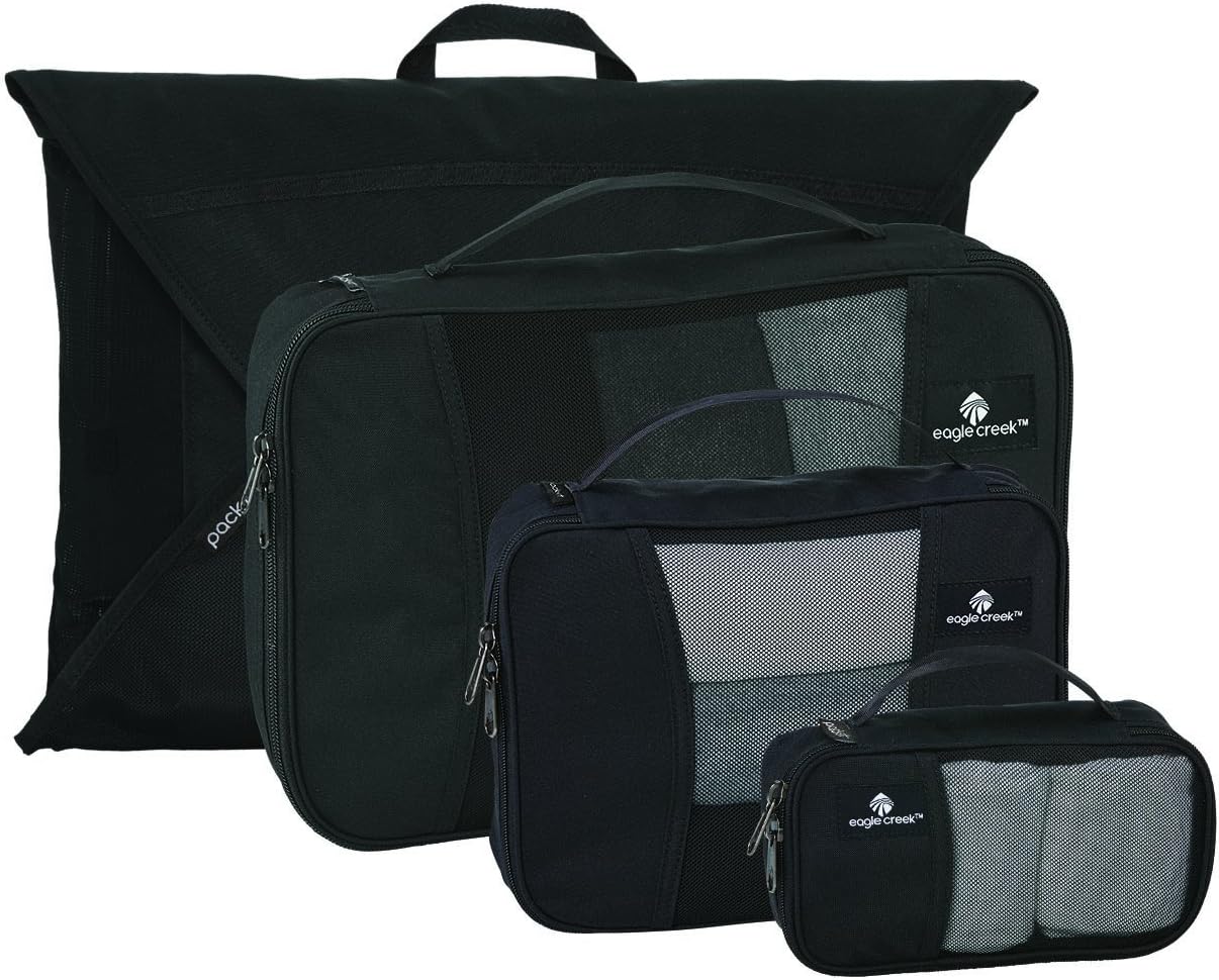 Eagle Creek Pack-It Specter Compression Cube Set + Garment Folder, Black