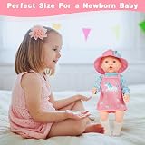 Aolso Baby Doll Clothes 14-18 Inch Dresses Set with Coat Hanger Pink-Blue view 6