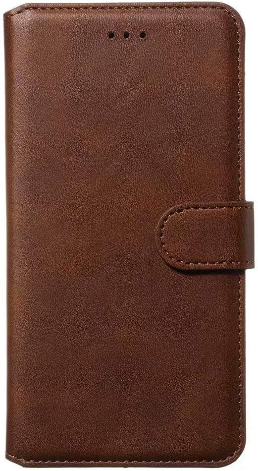 Leather Wallet Oppo A9 2020 Case,Hllycr Flip Kickstand Case with Card Slots Protective Cover for Oppo A9 2020 Stand - Brown