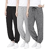 Sweet Hearts Girls Sweatpants - 3 Pack Super Soft Performance Jogger Girls Pants: Made in USA (Sizes 5-18)