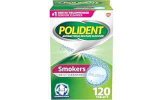 Polident Smokers Denture Cleanser Tablets - 120 Count (Pack of 1)