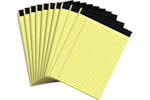 AILZFEI 8.5 x 11.75 Inch Legal Pads - 10 Pack Yellow Note Pad, 30 Sheets Note Pads, Legal Pads Wide Ruled, Yellow Paper Clear Print Writing Pads 8x11 Legal Pads Pads of Paper