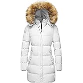 WenVen Women's Winter Thicken Puffer Coat Warm Jacket with Faux Fur Removable Hood