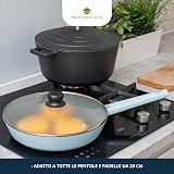 MasterClass KitchenCraft 28cm Glass Saucepan Lid with Steel Rim view 5