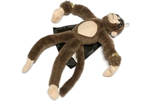 YMCtoys - Flying Screaming Flingshot Slingshot Novelty Monkey Plush Doll Toy, Launches up to 50 Feet