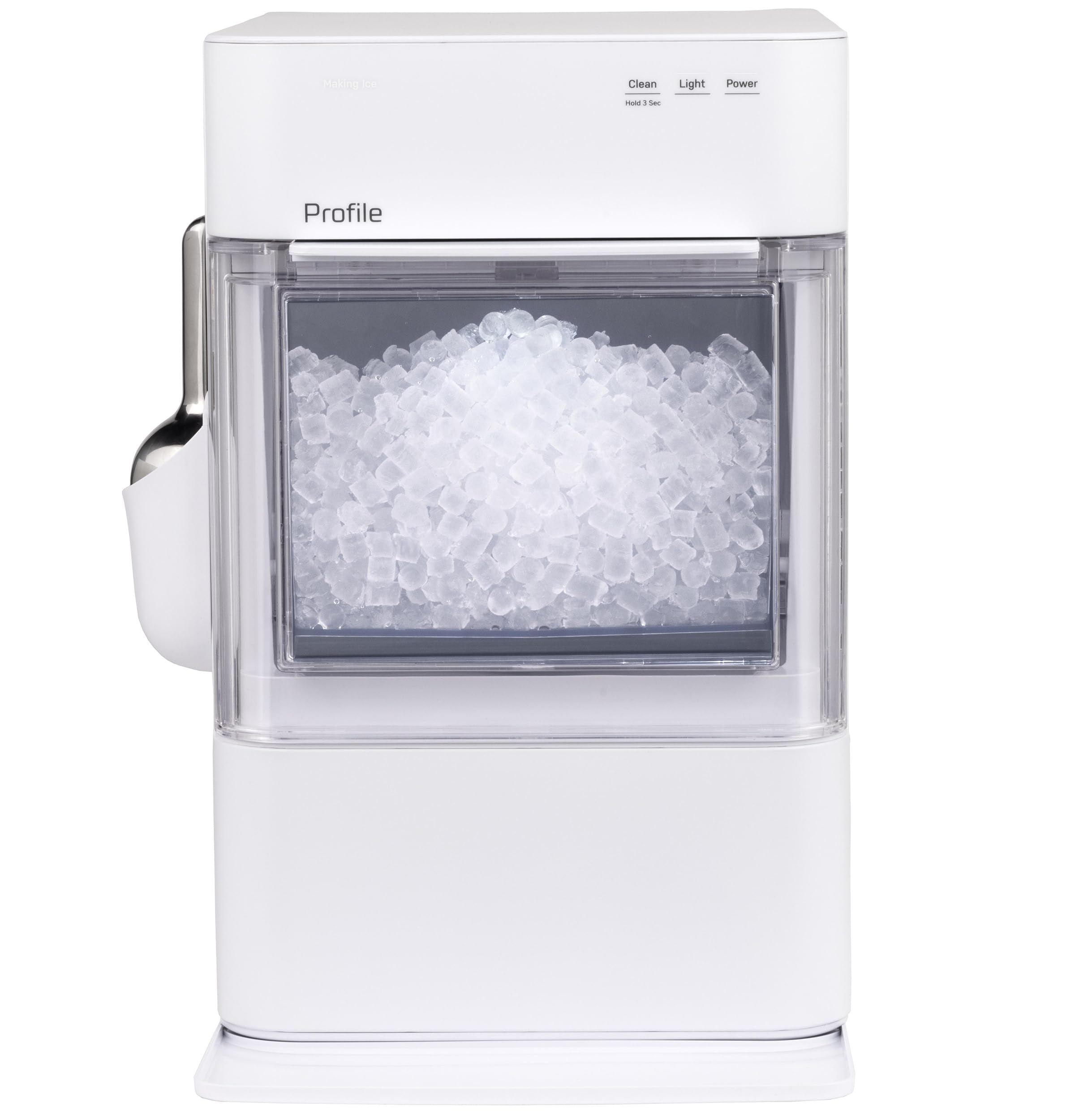 Photo 1 of GE Profile Opal 2.0 Ultra Nugget Ice Maker with Scale Inhibiting Filter, Scoop Included, 38 lbs in 24 Hours, Pellet Ice Machine with WiFi & Smart Connected, Stone White