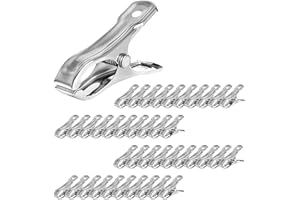 CLSR2U Greenhouse Clips, Stainless Steel Garden Clips, Plant Clips for Outdoors Hanging Heavy Duty Forest Cloth Blankets Netting Freeze Protection Outside Accessories Garden Hoops (40 PCS)