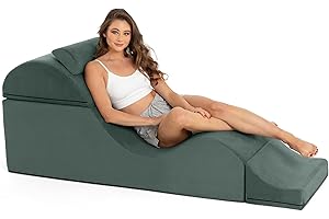 Avana Kami Convertible Chaise/Bed Bench for Yoga & Massage - 2-in-1 End of Bed Ottoman with Concealed Fold Out Yoga Lounge Chair, 22" Wide, Microvelvet Deep Teal