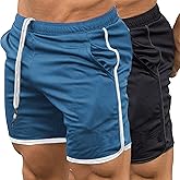 EVERWORTH Men's Gym Workout Boxing Shorts Running Short Pants Fitted Training Bodybuilding Jogger Short