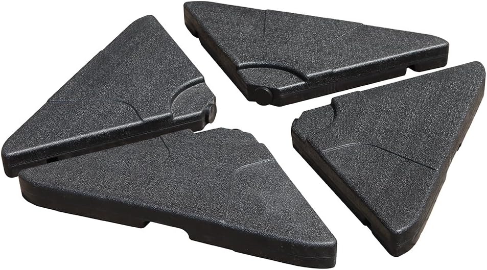 Patioroma Patio Cantilever Offset Umbrella Stand Weights For Cross Bar Base Black Set Of 4 Garden Outdoor Amazon Com