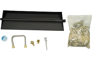 AMERICANGASLOGS Americangaslos 18"-24" Burner Pan for Gas Fireplace Gas Fireplace Burner Gas fire pits Gas Logs Propane Burner (22 Inch One Pipe)