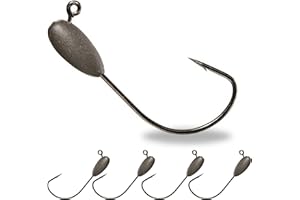 Reaction Tackle Tungsten Tube Jig Heads, 5-Pack - The Ultimate Bass Fishing Bait Hooks for Saltwater & Freshwater Anglers Designed for use with Hollow Body Tube Fishing Lures