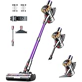Cordless Vacuum Cleaner,Upgraded 550W 45KPA 60Mins Vacuum Cleaners for Home,Self-Standing Stick Vacuum with LED Display,8 in 1 Lightweight Anti-tangle Wireless Vacuum for Pet Hair Carpet Hard Floors