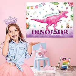 WERNNSAI Pin The Tail on The Dinosaur Game - Girl