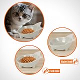 Cotill Cat Bowls Set of 3 Anti-Slip Grey Black White Multi-Purpose view 5