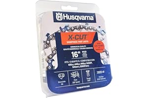 Husqvarna X-Cut SP33G 16 Inch Chainsaw Chain, 325" Pitch, 050" Gauge, 66 Drive Links, Pre-Stretched Chainsaw Blade Replacemen