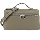 Crossbody Bag for Women Top-Handle Pouch Bag Designer Shoulder Leather Handbag Trendy Purse (Dark Green)