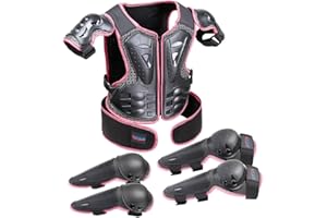 DBAOXIAOMU Kids Dirt Bike Gear,Motorcycle Armor Vest Suit for Motocross ATV MTB,Elbow Knee Back Chest Protection for Skating Ski