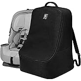 J.L. Childress Padded Backpack Car Seat Bag - Car Seat Travel Bag for Airplane, Cover Fits Most Baby & Infant Carriers & Boos