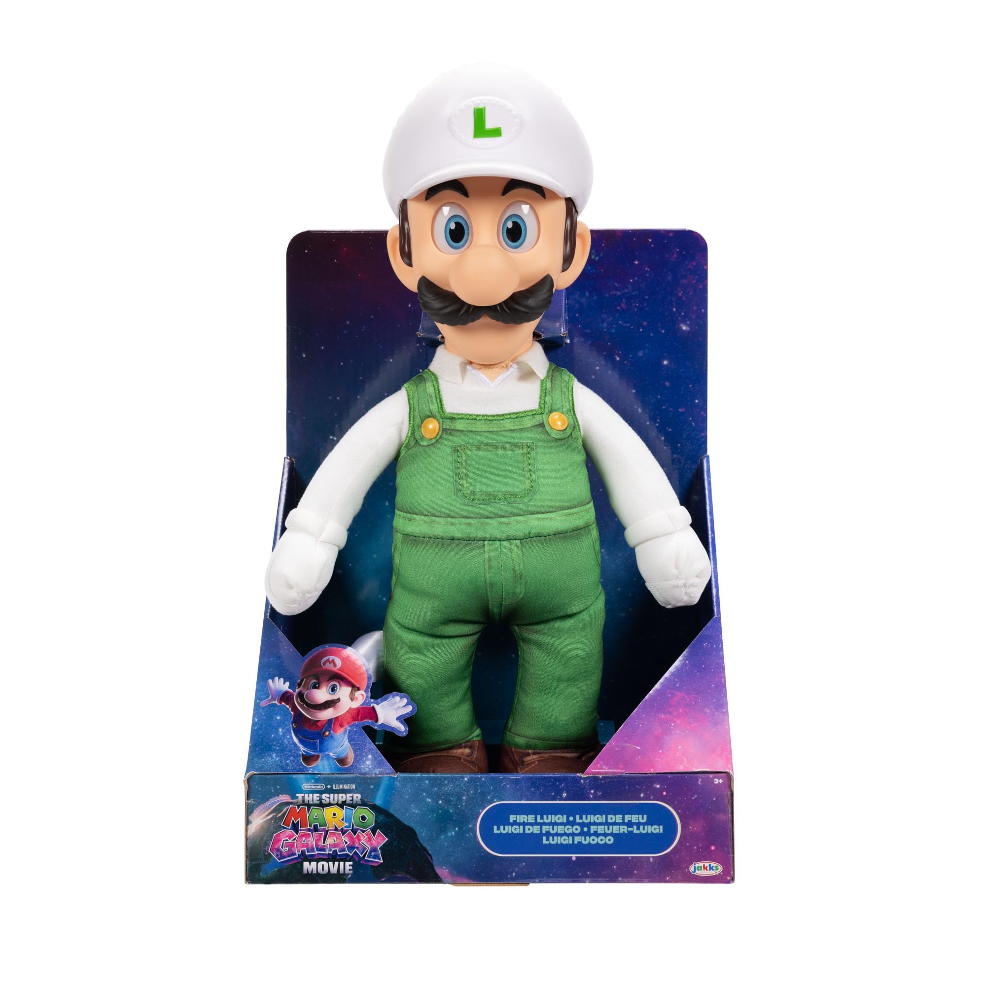 Der Super Mario Galaxy Movie – 38 cm bewegliches Plüschfigur – Feuer-Luigi 2