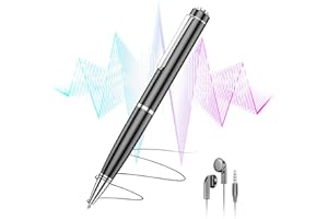 JUNFORBS 64GB Digital Voice Recorder - Voice Activated Recorder with Playback, Professional Audio Recorder for Lecture/Meeting/Course, Portable Audio Recorder Transfer File to Computer (Black 1)