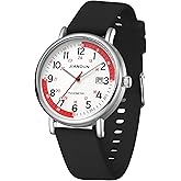 JIANDUN Waterproof Nurse Watch for Medical,Professionals,Students,Women Men, 24 Hour with Second Hand, Military Time Easy to Read Dial