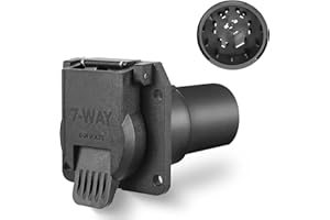 Nilight USCAR to RV 7 Way Trailer Plug Adapter OEM Style Factory Tow Package Socket Required 7Pin Round Connector Compatible 
