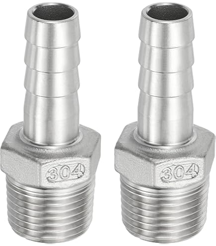 2 Raccords En Y En Acier Inoxydable 304 - Filetage 1/2" BSP, Pour Eau, Air, Carburant - Pression Max 1,5 MPa