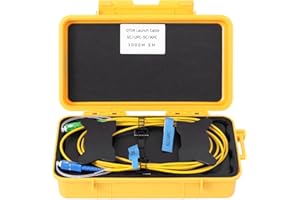 MOOCCI OTDR Launch Cable Box SC/UPC to SCAPC Single Mode 1000 Meter Fiber Optic OTDR Launch Cord Dead Zone Eliminator Extension Cord Fiber Optic Optical Cable Tester Tool