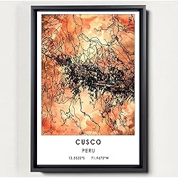 Cusco Map Poster, Peru Map Art Poster, Map Decor