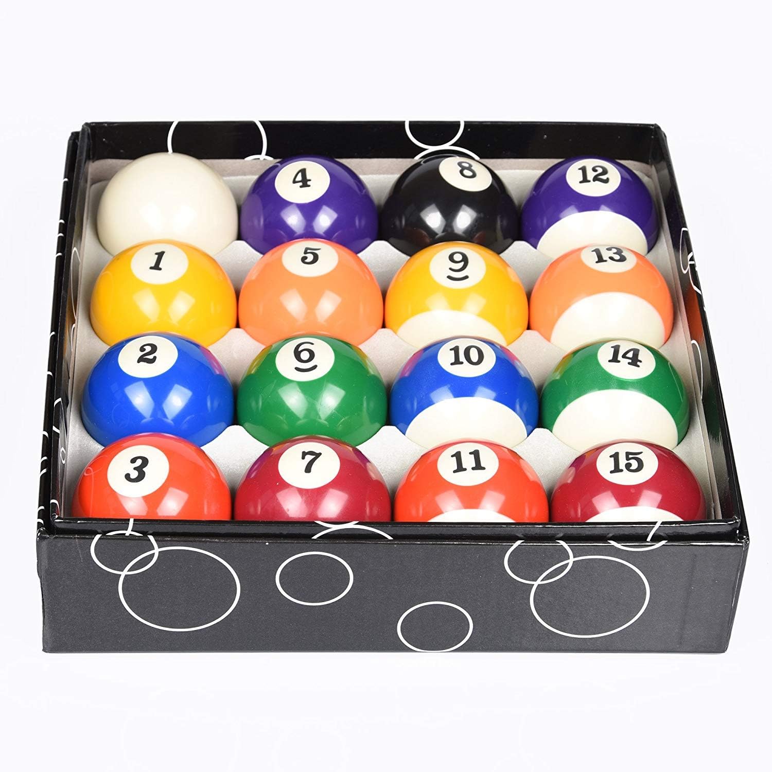 Pool Balls Set 2-1/4" Regulation Size Professional Billiard Pool Balls Full 16 Balls Set