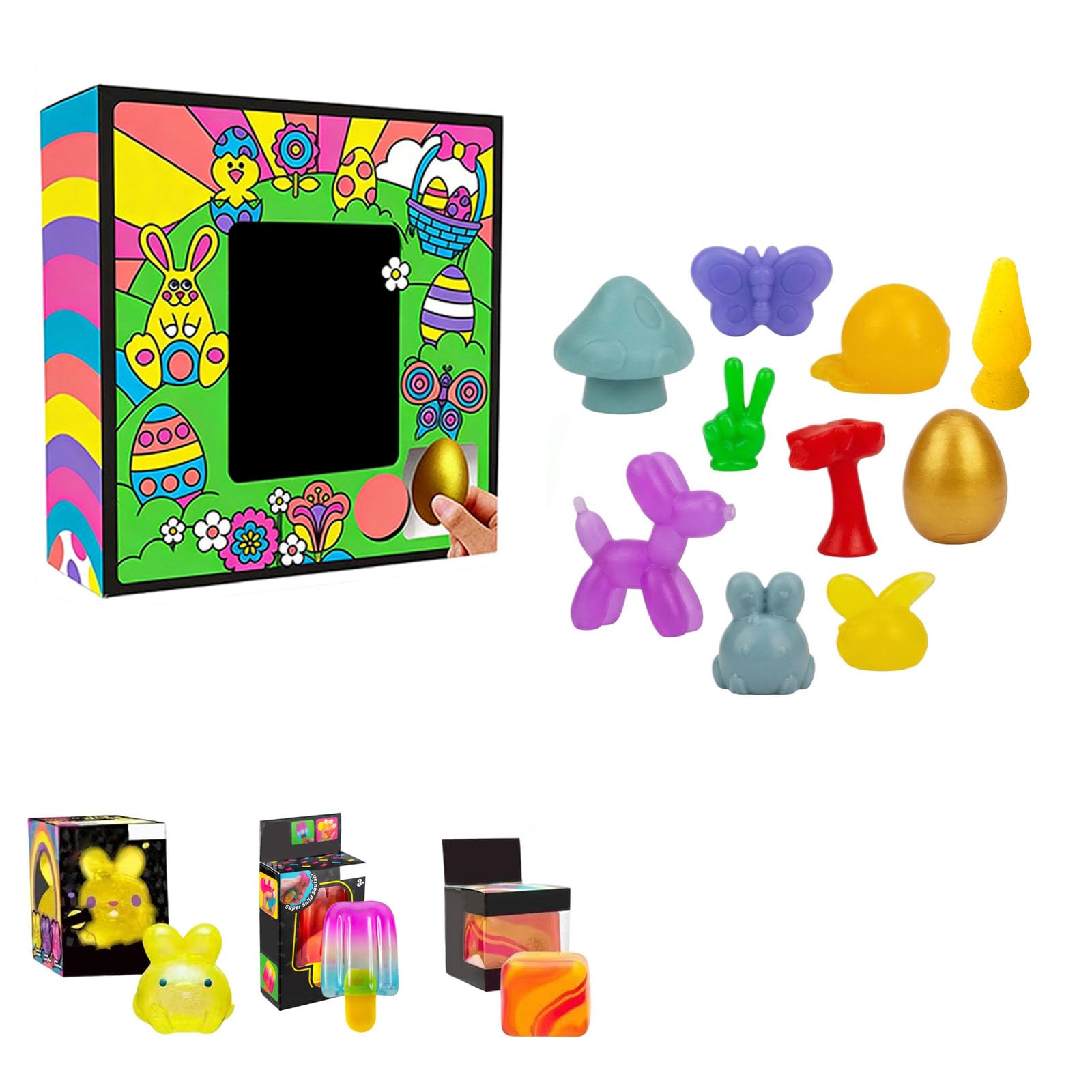 2026 Easter Golden Egg Treasure Hunt Mystery 10-Piece Set, Easter Gifts for Family & Friends (1 Set)