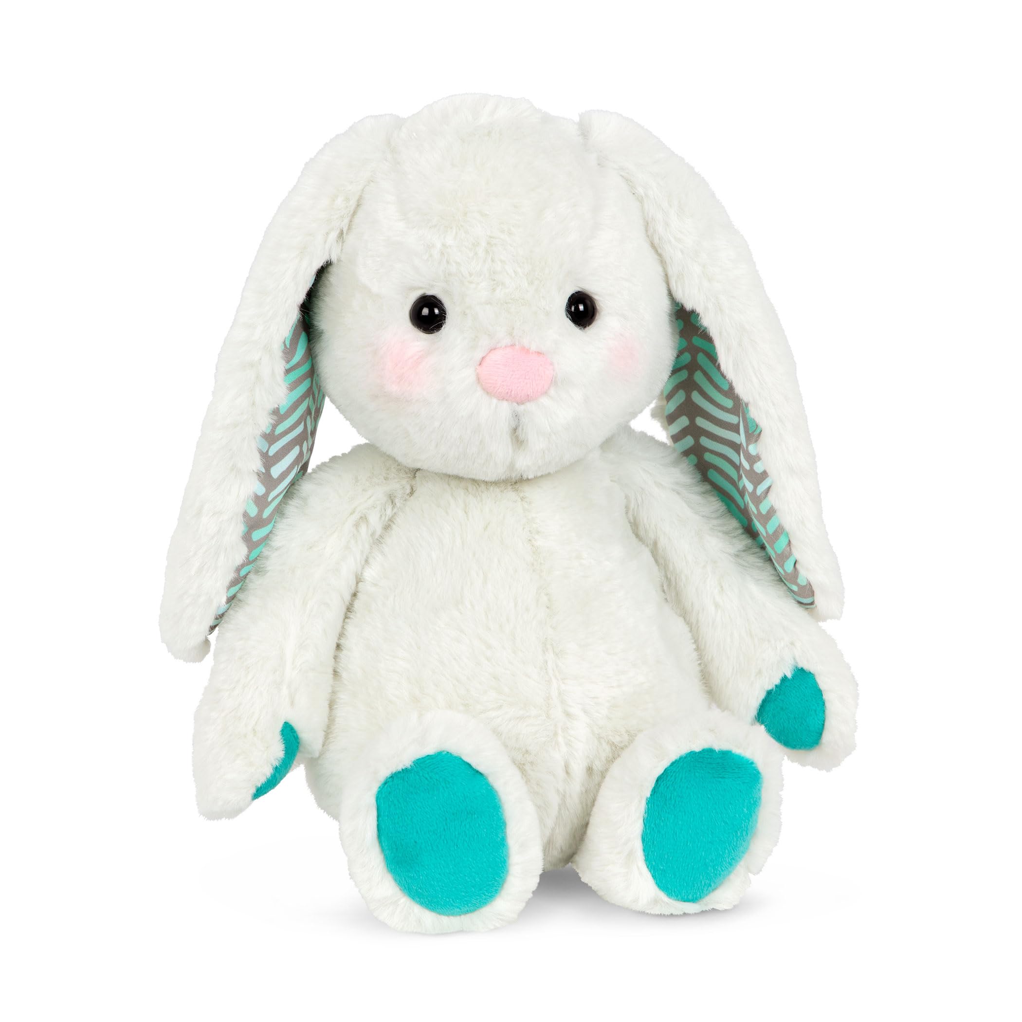 B. toys – 12-Inch Plush Bunny Soft & Cuddly Plush Rabbit Toy Washable – Happy Hues – Peppy Mint Bunny – 0 Months+