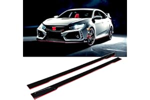 JMTBNO 2M/78.7'' Universal Black Side Skirts Rocker Extension Panel Body Kit Lip Splitters Winglet Splitters Lip 6pcs Compatible with Honda Accord Civic Subaru Mazda Ford