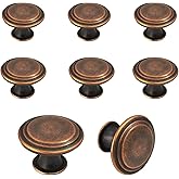 TSBSHum 8 Pack Dresser Knobs,Kitchen Cabinet Knobs,Antique Brass Drawer Knobs,as the Replacement Knobs for Dresser,Desk,Kitchen Cupboard,Bathroom Cabinet,Vanity,Bifold Closet Door (Bronze-8 Pack)