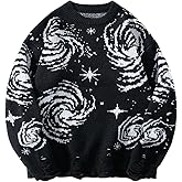 BEAUDRM Men's 2026 Halloween Sweaters Grunge Goth Oversized Fall Sweaters | Graphic, Grunge, Goth, Punk, Ripped, Baggy, Unisex Sweaters, Winter Outfits, Streetwear