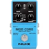 NUX Mod Core Deluxe MKII 8 Modulation Effect Pedals for Electric Guitar, 8 Modulation Types, Mono Out or Stereo Out, Advanced Routing, Low Power Consumption，DC 9V