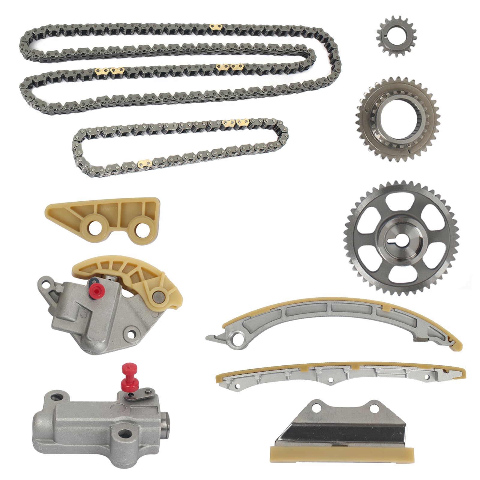 Photo 1 of KUSATEC 9-0711SA Timing Chain Kit fit for Acura ILX 2013-2015/TSX 2009-2014; Honda Accord 2008-2012/Civic 2012-2015/CR-V 2010-2014/Crosstour 2012-2015;L4 2.4L w/Chain Tensioner Guide Rail Sprocket