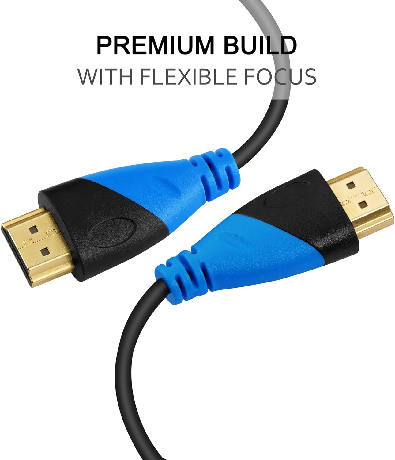 High-Speed HDMI Cable(3 Pack)-6ft with Gold Plated Connectors, Bonus Right Angle Adapter and Cable Tie, Support Ethernet, 3D,1080P: Electronics