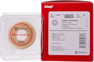 Hollister 8805 Adapt 4” Wide Flat CeraRing Barrier Rings, 2” Thickness, 10 Pack – Ostomy Barrier Ring, Customizable Skin Barrer Ring