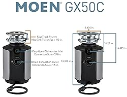 Moen GX50C Disposer Prep Series 1/2 HP Continuous