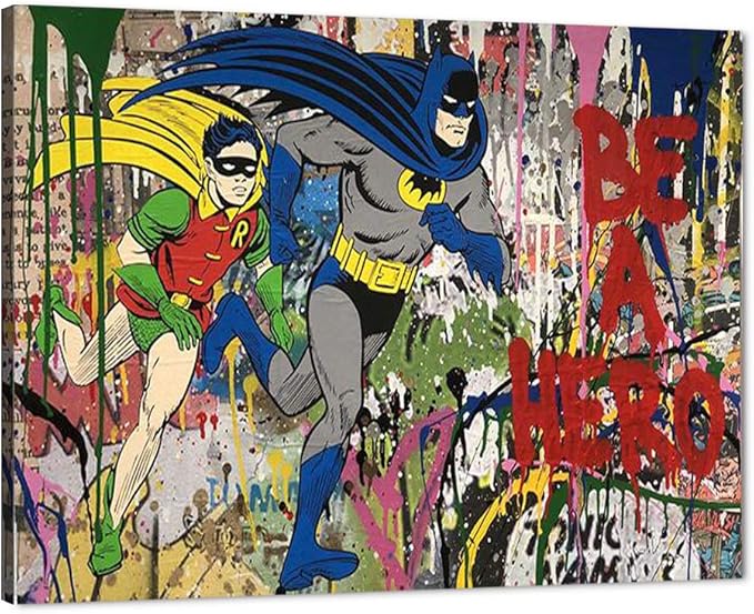Yatsen Bridge Banksy Superhero Graffiti Wall Art, Be A